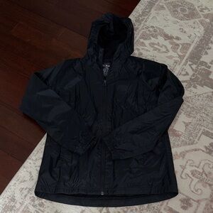 L.L. Bean womens Black Windbreaker Jacket